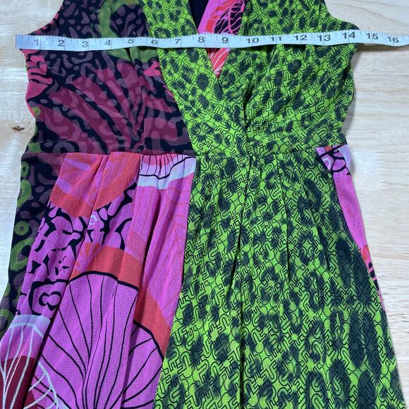 Fuzzi Jean Paul Gaultier NWT Sleeveless Mesh Abstract Jumpsuit Strawberry Small - Picture 5 of 10